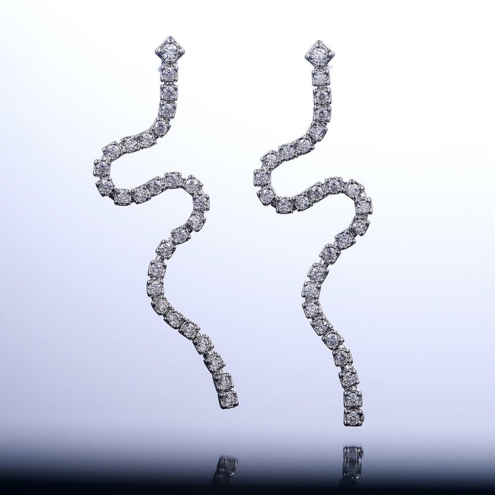 💥Simple Trendy Snake Shiny Fashion Earrings for Women, MARR9126